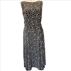 JESSICA HOWARD Black and White Polka Dot Dress